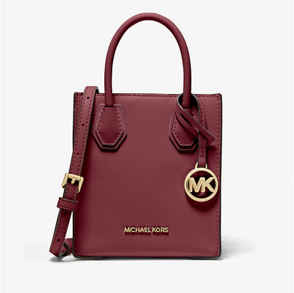 Michael Kors Mercer Extra-Small Pebbled Leather Crossbody Bag